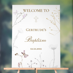 Baptism welcome acrylic sign