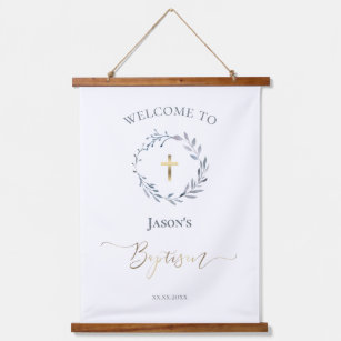 Baptism welcome hanging tapestry