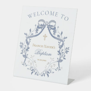 baptism welcome pedestal sign