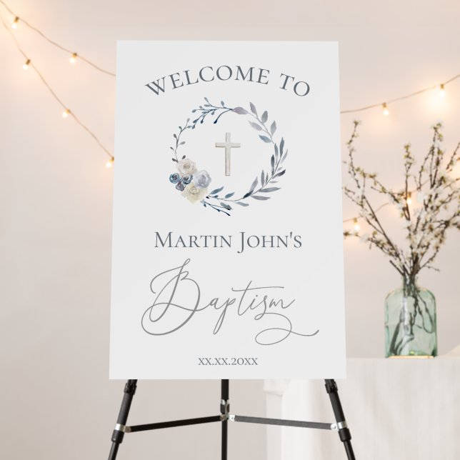 Baptism welcome sign (In Situ (Stand))