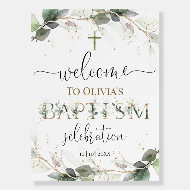 Baptism Welcome Sign (Front)