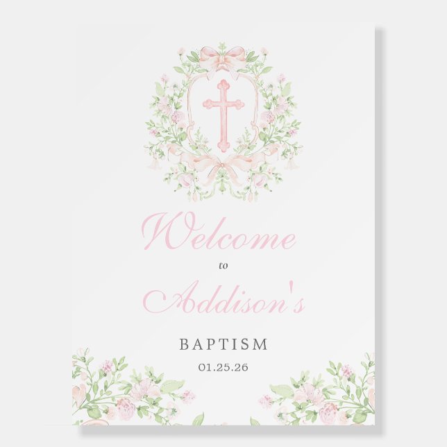 Baptism Welcome Sign (Front)