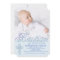 Baptism Word Blue Photo Invitation