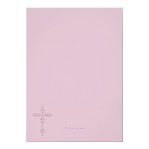 Baptism Word Pink Photo Invitation