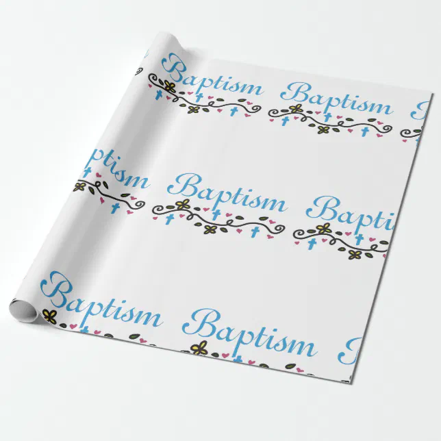 Baptism Wrapping Paper Zazzle