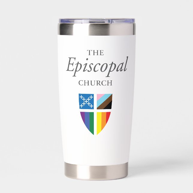 Baptismal Covenant Episcopal Pride Flag Mug Insulated Tumbler (Front)