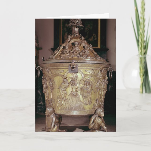 Baptismal font showing card (Front)