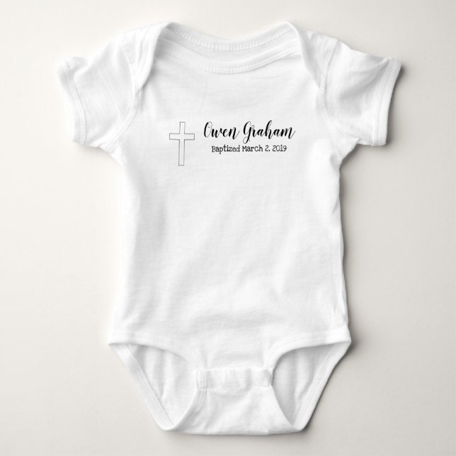 baptized baby bodysuit (Front)