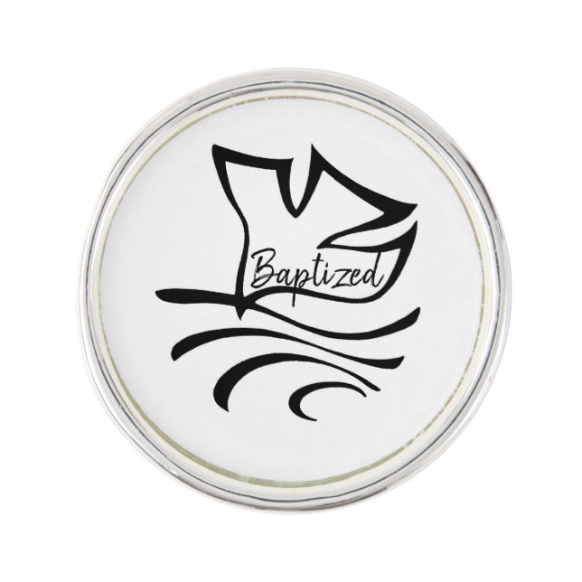 Baptized Dove Lapel Pin (Front)
