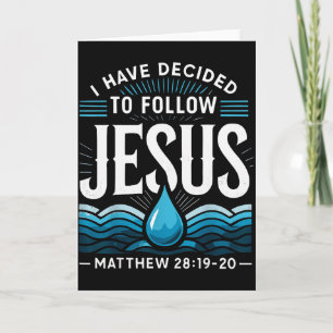 Baptized I Have Decided To Follow Jesus Baptism Card
