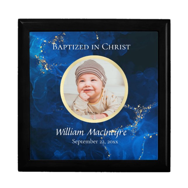 Baptized in Christ Orthodox Baptism Keepsake Gift Box (Front)