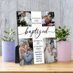 Baptized Photo Collage Baptism Keepsake Plaque