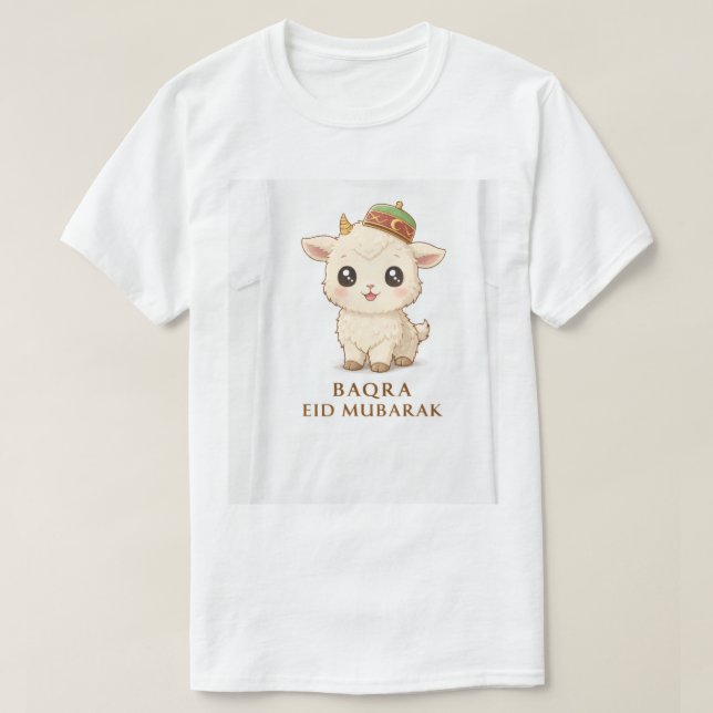 Baqra Eid Mubarak goat t-shirt design  (Design Front)