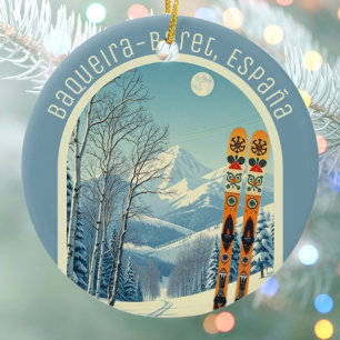 Baqueira-Beret Spain España ski area souvenir  Ceramic Ornament