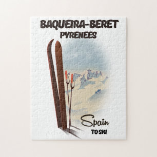 Baqueira-Beret Spain ski poster. Jigsaw Puzzle