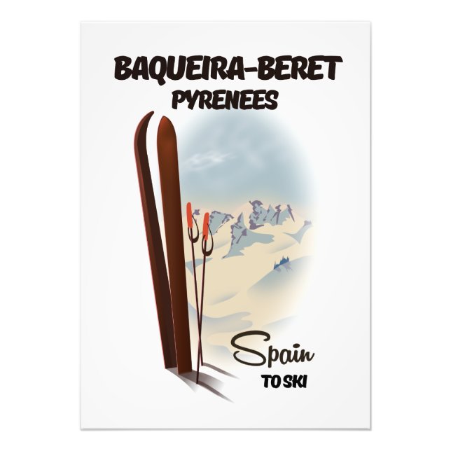 Baqueira-Beret Spain ski poster. Photo Print (Front)