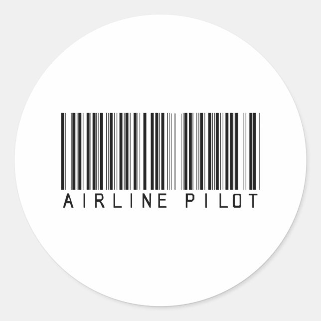 BAR AIRLINE PILOT LIGHT CLASSIC ROUND STICKER (Front)
