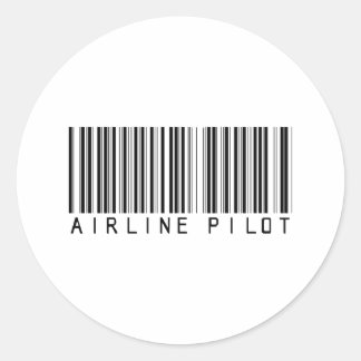 BAR AIRLINE PILOT LIGHT CLASSIC ROUND STICKER