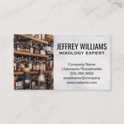 Bar  Alcohol Bottles Business Card