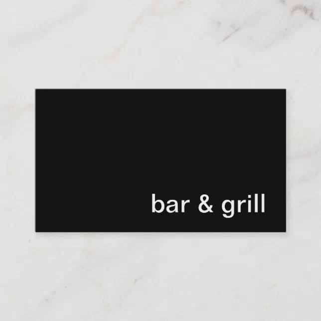 Bar and Grill Business Card Zazzle