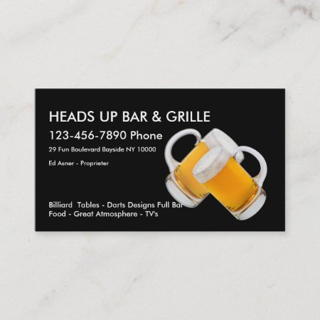 Bar And Pub Business Cards