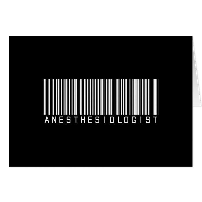 BAR ANESTHESIOLOGIST DARK CARD