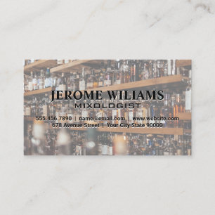 Bar Back Bartender Business Card