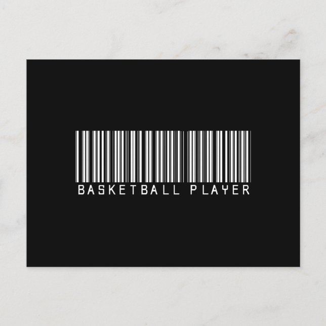 BAR BASKETBALL PLAYER DARK POSTCARD (Front)