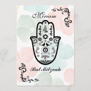 Bar Bat Bnai Hamsa Tree of Life Mitzvah Invitation