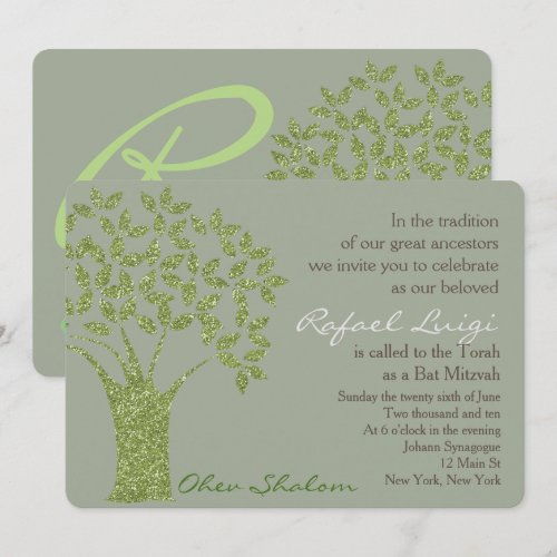 Bar Bat Bnai Tree of Life Mitzvah Invitation