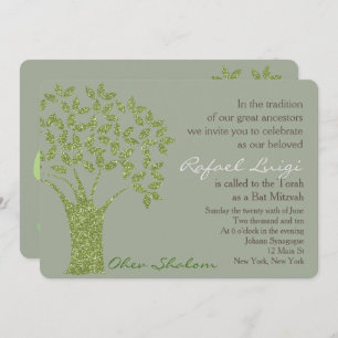 Bar Bat Bnai Tree of Life Mitzvah Invitation