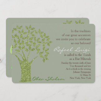 Bar Bat Bnai Tree of Life Mitzvah Invitation