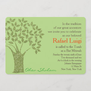 Bar Bat Bnai Tree of Life Mitzvah Invitation