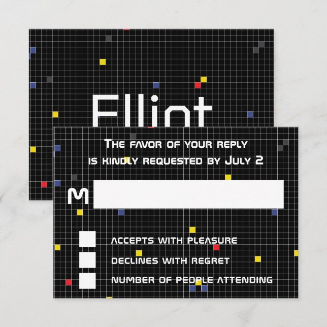 Bar Bat Mitzvah Game On RSVP Card (Front/Back)