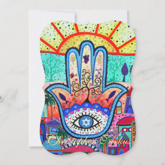 Bar Bat Mitzvah Hamsa Invitation