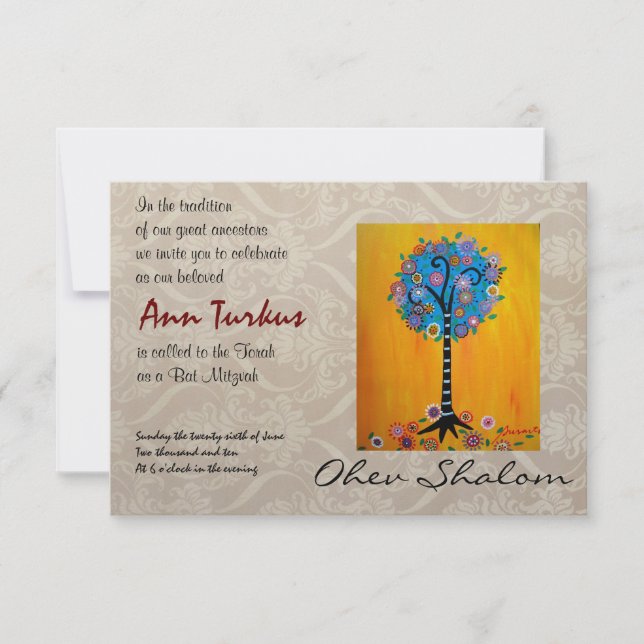 Bar Bat Mitzvah Invitation (Front)