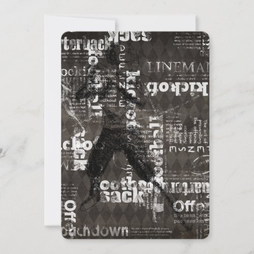 Bar Bat Mitzvah Invitation Football Theme