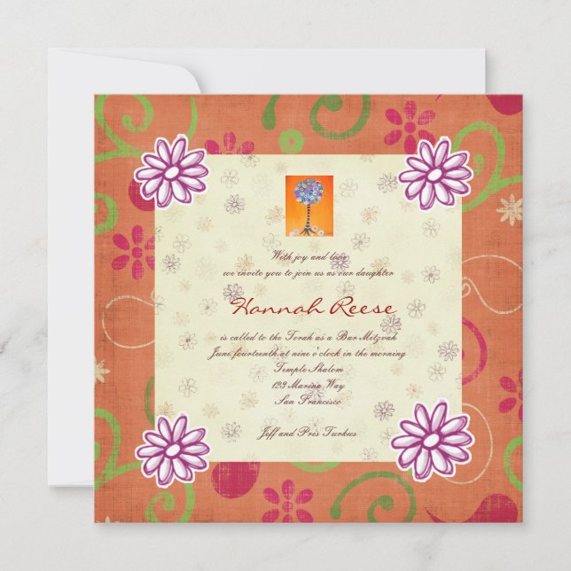 Bar Bat Mitzvah Invitations by Prisarts (Front)