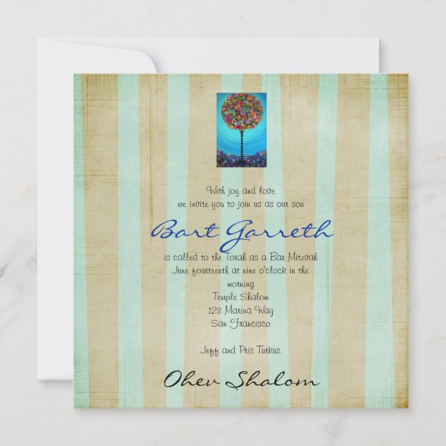 Bar Bat Mitzvah Invitations by Prisarts (Front)
