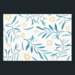 Bar Bat Mitzvah Jewish Wedding Hanukkah Custom Wrapping Paper Sheets<br><div class="desc">Perfect wrapping paper for a bat mitzvah, bar mitzvah, jewish wedding, jewish holidays or other Jewish celebration! Hand made watercolor art for you! FULLY CUSTOMIZABLE! Click "edit using design tool" to add text, adjust colors and placements. THANK YOU FOR SUPPORTING INDEPENDENT ARTISTS! All artwork and designs are created by me....</div>