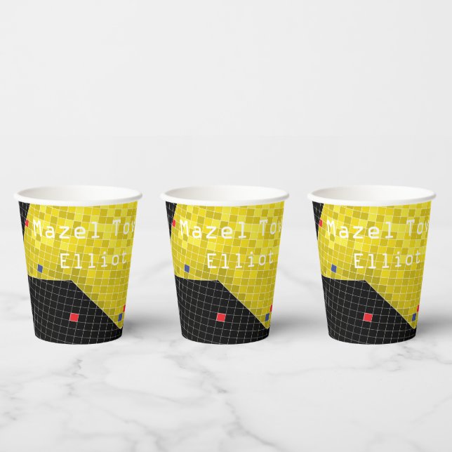 Bar Bat Mitzvah Paper Cup Game On (Multi)