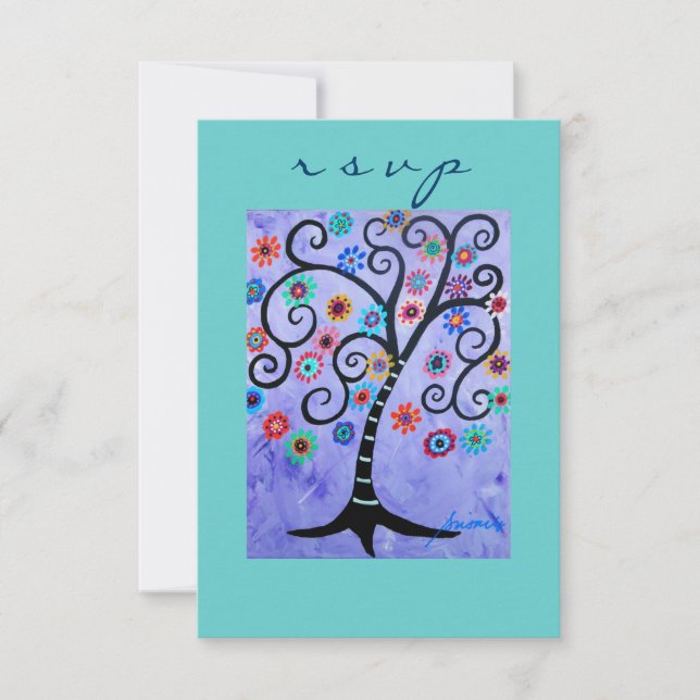 Bar Bat Mitzvah RSVP Card (Front)