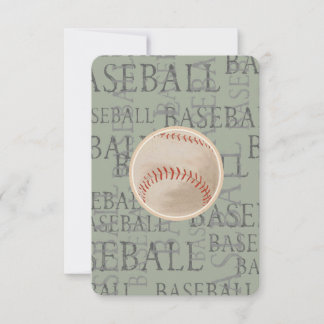 Bar Bat Mitzvah RSVP Card Baseball Theme
