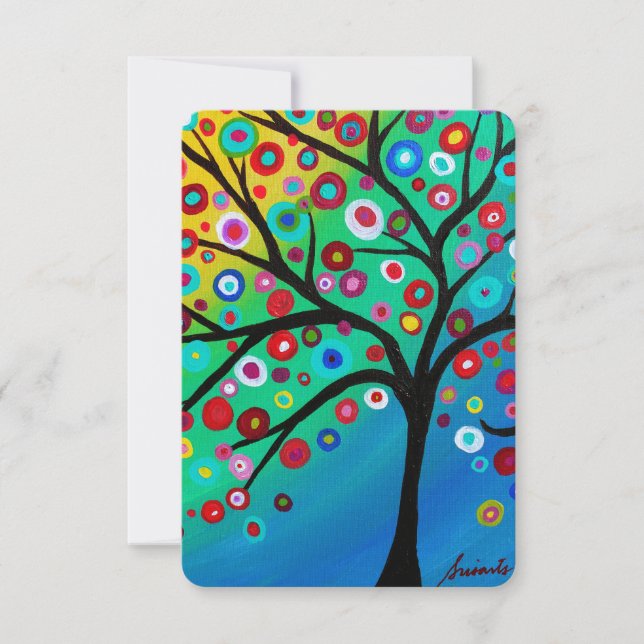Bar Bat Mitzvah RSVP Card Tree of Life (Front)