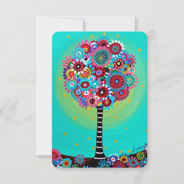 Bar Bat Mitzvah RSVP Card Tree of Life (Front)