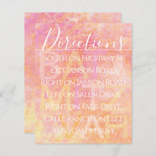 Bar Bat Mitzvah Simply Subtle Direction Card
