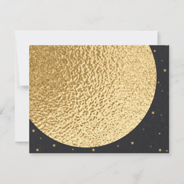 Bar Bat Mitzvah Thank You Out of this World Gold Card (Front)