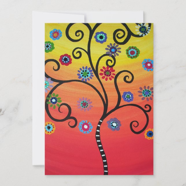 bar bat mitzvah TREE OF LIFE INVITATIONS (Front)