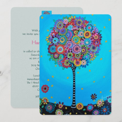 bar bat mitzvah TREE OF LIFE INVITATIONS