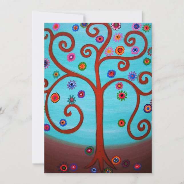 bar bat mitzvah TREE OF LIFE INVITATIONS (Front)